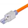 Wirewin WKS FK RJ45 KAT6A laukā terminējams RJ45 spraudnis, Cat6A, ekranēts, bez instrumentiem, cinka leģējuma, zelta kontakti, 22-24 AWG, 6-9mm kabelis