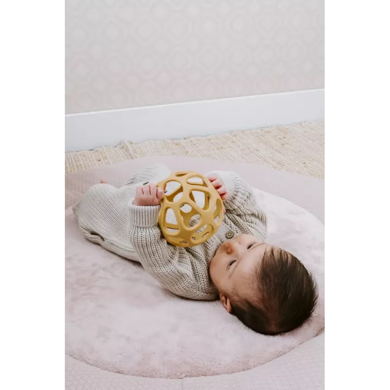 BABY'S ONLY BO-860.862.017.50 silikona košļājamā bumbiņa, 0+, okera