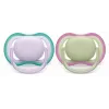 Philips Avent Ultra Air knupītis 0-6 mēnešiem, 2 gab., meitenēm rozā/violetā, SCF085/24