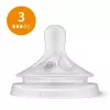 Philips Avent Natural Response zīdaiņu pudelīšu silikona knupīšu komplekts (3 gab., plūsma 3, no 1 mēneša)