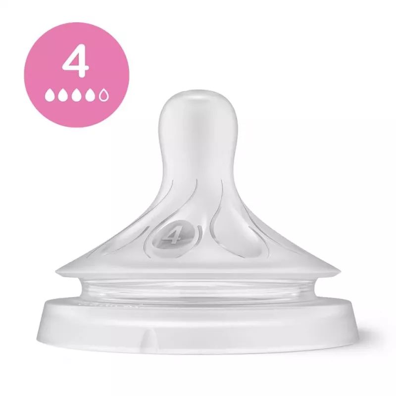 Philips Avent Natural Response zīdaiņu pudelīšu silikona knupīšu komplekts (3 gab., plūsma 3, no 1 mēneša)