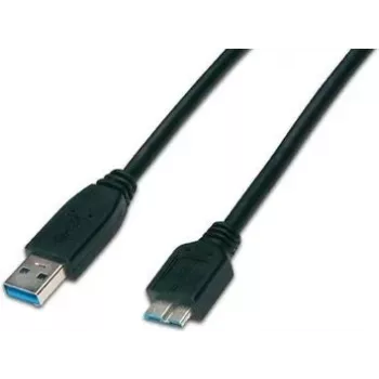 Wirewin USB 3.0 A uz Micro-B kabelis 1,8 m melns USB 3.0 A-MB MM 1.8 SW