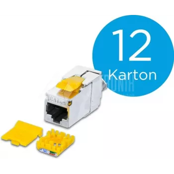 Wirewin WKS JACK KAT6A SLIM 12 CAT6A 10 Gigabit Ethernet ekranēts keystone modulis, 12 gab.