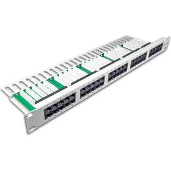 Wirewin 50 portu ISDN panelis, 1U, gaiši pelēks patch panelis (PANEL TEL 50)