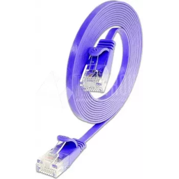 Wirewin Cat6 U/UTP slaidais Ethernet tīkla kabelis, 0,1 m, violets PKW-SLIM-KAT6 0.1 VT