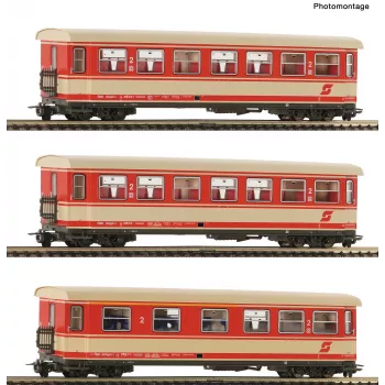 Roco 6240004 H0e 3 daļu komplekts ÖBB pasažieru vagoni
