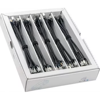 Wirewin SLIM-LS-K6A 0.25 BK 50 - Cat6A slaids Ethernet savienojuma kabelis, 0,25m, U/FTP, melns, 50 gab.