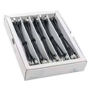 Wirewin SLIM-LS-K6A 0.25 BK 50 - Cat6A slaids Ethernet savienojuma kabelis, 0,25m, U/FTP, melns, 50 gab.