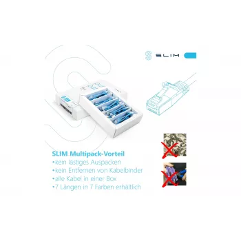 Wirewin SLIM-LS-K6A 2.0 OR 60 Cat.6A U/FTP slaidais Ethernet savienojuma kabelis, 2m, oranžs, 60 gab.