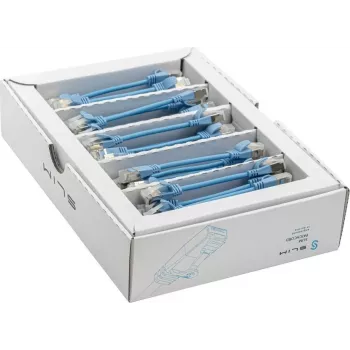 Wirewin SLIM-LS-K6A 0.1 BL 50 - Cat6A slaids Ethernet savienojuma kabelis, 0,1m, U/FTP, zils, 50 gab. iepakojums