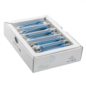 Wirewin SLIM-LS-K6A 0.1 BL 50 - Cat6A slaids Ethernet savienojuma kabelis, 0,1m, U/FTP, zils, 50 gab. iepakojums
