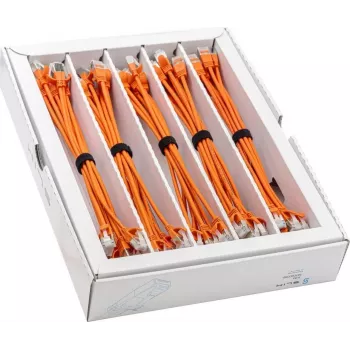 Wirewin SLIM-LS-K6A 0.15 OR 50 Cat6A slaids Ethernet savienojuma kabelis, 0,15m, U/FTP, oranžs, 50 gab.