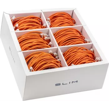 Wirewin SLIM-LS-K6A 1.0 OR 90 Cat.6A U/FTP slaids Ethernet savienojuma kabelis, 1,0m, oranžs, 90 gab.