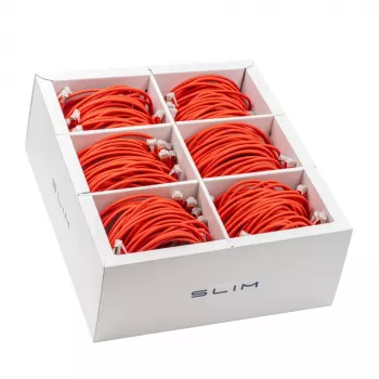 Wirewin SLIM-LS-K6A 3.0 RD 36 Cat6a U/FTP slaids savienojuma kabelis, 3m, sarkans, 36 gab.