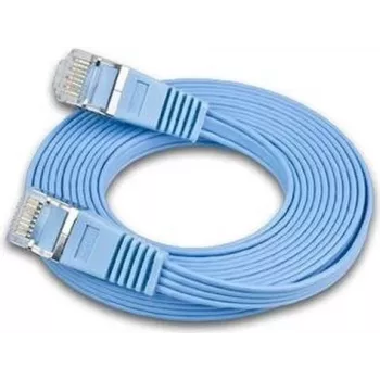 Wirewin Triotronik 0,15m Cat6 U/FTP plānais Ethernet savienojuma kabelis, RJ45 tēviņš-tēviņš, zils PKW-STP-SLIM-KAT6 0.15 BL