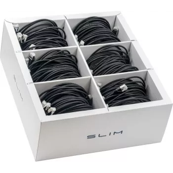 Wirewin SLIM-LS-K6A 1.0 BK 90 Cat6A U/FTP slaids Ethernet tīkla kabelis, 1,0 m, melns, 90 gab.