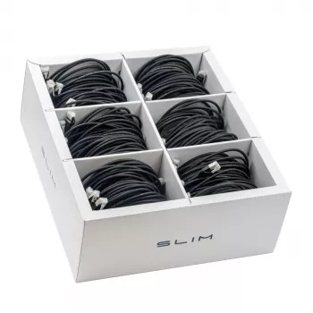 Wirewin SLIM-LS-K6A 1.0 BK 90 Cat6A U/FTP slaids Ethernet tīkla kabelis, 1,0 m, melns, 90 gab.