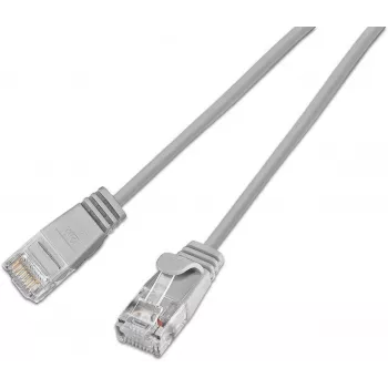 Wirewin SLIM KAT6A 10 Gigabit vieglais savienojuma kabelis apaļš, U/UTP, Ø 3,6 mm, pelēks (SLIM-L-UU-K6A 0.1)