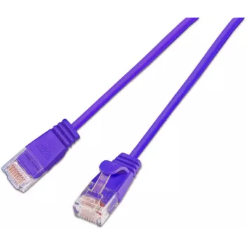 Wirewin SLIM KAT6A 10 Gigabit Lightpatchkabel rund, U/UTP, Ø 3,6 mm, violett (SLIM-L-UU-K6A 0.25 VT)