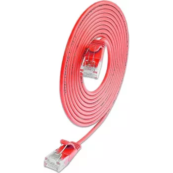Wirewin SLIM-L-UU-K6A 1.5 RD Cat6a U/UTP slaids Ethernet tīkla kabelis, 10 Gbps, sarkans, 1,5 m