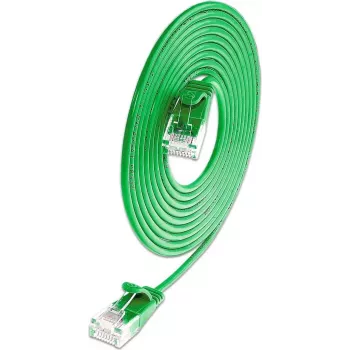 Wirewin SLIM Cat6A 10 Gigabit slaidais savienojuma kabelis, U/UTP, 3,6 mm, zaļš, 1 m SLIM-L-UU-K6A 1.0 GN