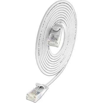 Wirewin SLIM KAT6A 10 Gigabit vieglais savienojuma kabelis apaļš, U/UTP, Ø 3,6 mm, balts (SLIM-L-UU-K6A 1.0 WT)