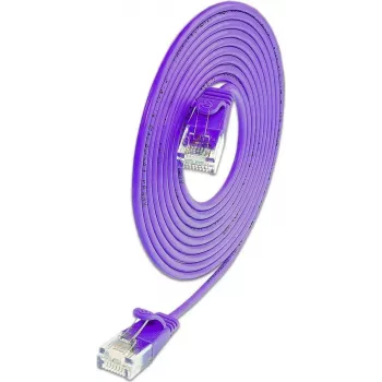 Wirewin SLIM KAT6A 10 Gigabit viegls savienojuma kabelis, U/UTP, Ø 3,6 mm, violets, 1,5 m SLIM-L-UU-K6A 1.5 VT