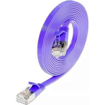 Wirewin Triotronik Cat6 U/FTP plānais Ethernet savienojuma kabelis, 2m, RJ45 tēviņš-tēviņš, varš, violets PKW-STP-SLIM-KAT6 2.0 VT