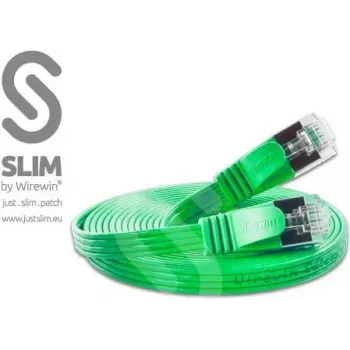 Wirewin Triotronik Cat 6 slaids Ethernet tīkla kabelis 20m zaļš U/FTP STP RJ45 PKW-STP-SLIM-KAT6 20.0 GN