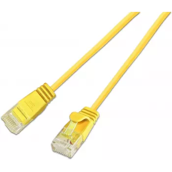 Wirewin SLIM Cat6A 10 Gigabit tievs savienojuma kabelis, U/UTP, 3,6mm, dzeltens, 5m SLIM-L-UU-K6A 5.0 YE