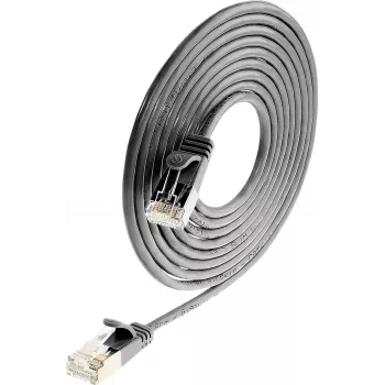 Wirewin Triotronik PKW-LIGHT-STP-K6 0.25 SW Cat6 Ethernet tīkla kabelis, RJ-45 male to male, ekranēts, melns, 0,25 m