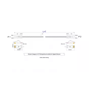 Wirewin SLIM UT6 10 GR - Cat.6 slaids izturīgs kabelis, U/UTP, 10 m, pelēks (PKW-TOUGH-K6 10.0)