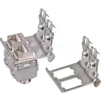 Wirewin DIN sliedes turētājs 2 Keystone ligzdām, metāla Keystone sistēma (WKS DIN RAIL HOLDER 2)