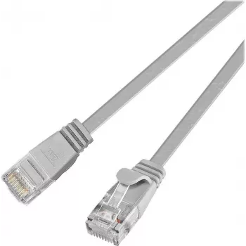 Wirewin SLIM U6 1 GR - Cat.6 slaids savienojuma kabelis, U/UTP, 1,0 m, pelēks PKW-SLIM-KAT6 1.0