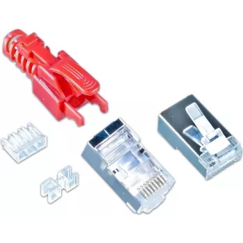 Wirewin MOD SL KAT6A STP 10 RT RJ-45 savienotājs, Cat.6A, STP, bez instrumentiem, sarkans, 10 gab.