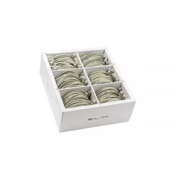 Wirewin SLIM-LS-K6A 1.0 90 Cat6A U/FTP slaids Ethernet savienojuma kabelis, 1m, pelēks, 90 gab.