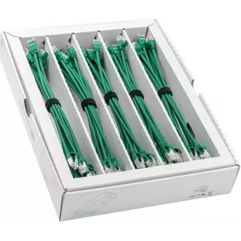Wirewin SLIM-LS-K6A 0.25 GN 50 Cat6A U/FTP slaidais savienojuma kabelis, 0,25 m, zaļš, 50 gab. iepakojums