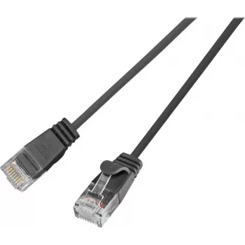Wirewin Cat.6 SLIM-Light tīkla kabelis U/UTP 1,5m melns PKW-LIGHT-K6 1.5 SW