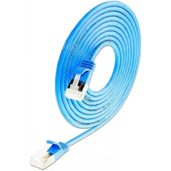 Wirewin SLIM-LS-K6A 0.15 BL 50 Cat6A slaidais Ethernet tīkla kabelis, 0,15m, U/FTP, zils, 50 gab.
