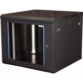 Wirewin WCAB PS3 600X600X9U B 19 collu sienas skapītis, 9U, 600x600mm, melns