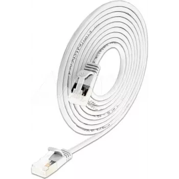 Wirewin Light tīkla kabelis apaļš U/FTP Cat 6a balts 5,0m slaidais, ekranēts, PoE, elastīgs plāns kabelis speciāliem pielietojumiem (PKW-LIGHT-STP-K6A 5.0 WS)