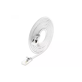 Wirewin Light tīkla kabelis apaļš U/FTP Cat 6a balts 5,0m slaidais, ekranēts, PoE, elastīgs plāns kabelis speciāliem pielietojumiem (PKW-LIGHT-STP-K6A 5.0 WS)