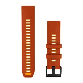 Garmin QuickFit 22 pulksteņa siksniņa, silikona, Autumn Orange/Spark Orange
