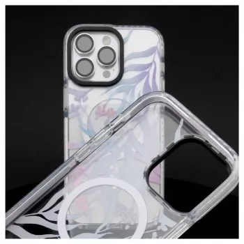 Evelatus Apple iPhone 15 Pro PC+TPU vāciņš ar MagSafe - Pielāgots ziedu raksts