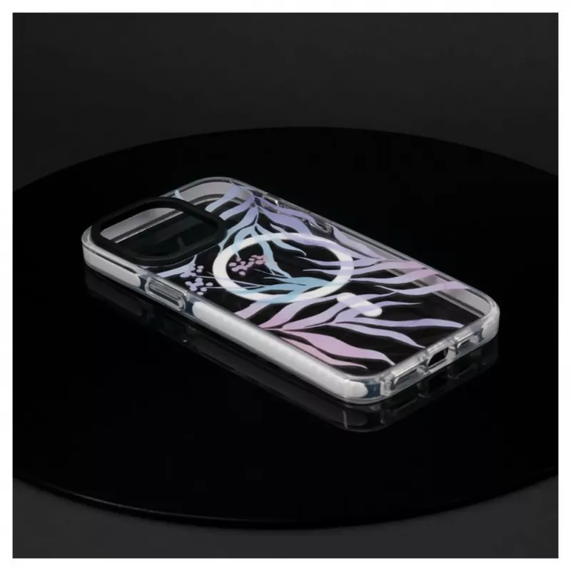 Evelatus Apple iPhone 15 Pro PC+TPU vāciņš ar MagSafe - Pielāgots ziedu raksts