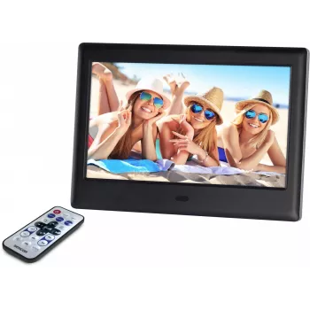SENCOR SDF 782BK 7 inch digitālā foto rāmis ar video un mūzikas atskaņošanu, melns