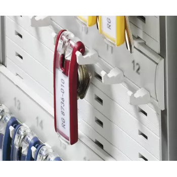 DURABLE KEY BOX 36 atslēgu skapis ar cilindrisko slēdzeni, gaiši pelēks tērauds, piestiprināms pie sienas, 36 āķi 195223