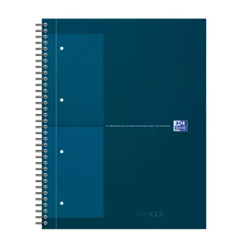 Oxford International Collegeblock piezīmju grāmatiņa, DIN A4+, rūtiņu, cietie vāki, spirāliesējums, 80 lapas, 1 gab. 400191243