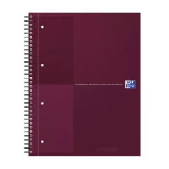 Oxford International Collegeblock piezīmju grāmatiņa, DIN A4+, lineāls, cietie vāki, spirālveida iesējums, 80 loksnes, 1 gab. 400194459