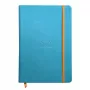 RHODIA RHODIARAMA A5 lineāla piezīmju grāmatiņa, tirkīza mākslīgās ādas cietie vāki, 96 lapas 118747C